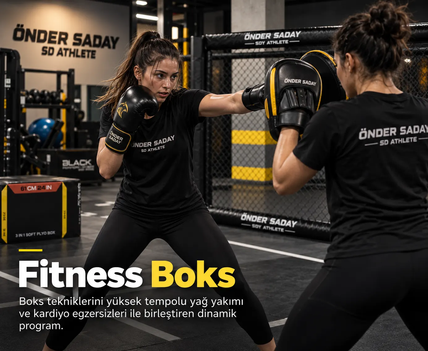 Kadınlar için fitness boks ve lapa antrenmanı